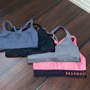 Lot of 4 Under Armour Sports Bras